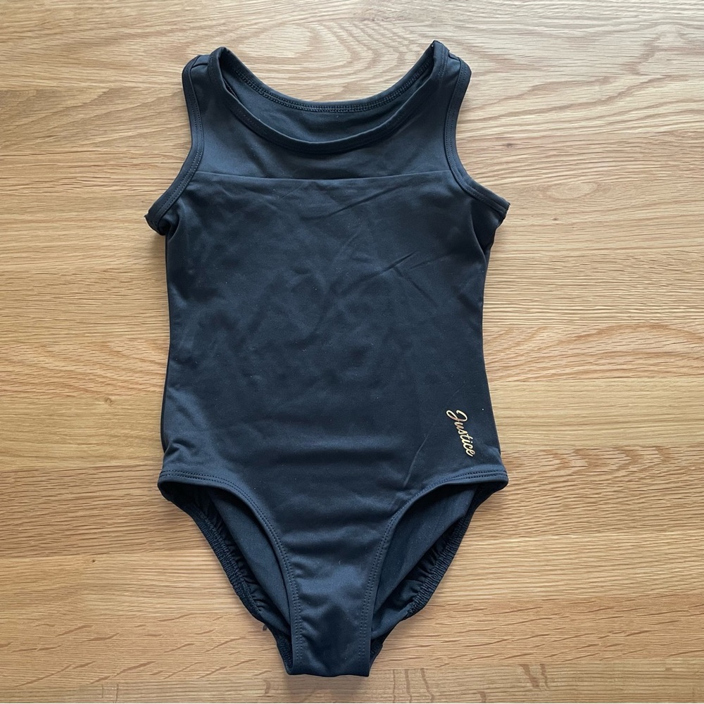 Justice girls black leotard size: XS(5/6)